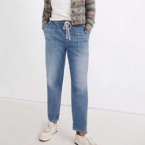 Women's Madewell Relaxed Pull On Drawstring Jeans Jogger Style‎ Pants Sz XS